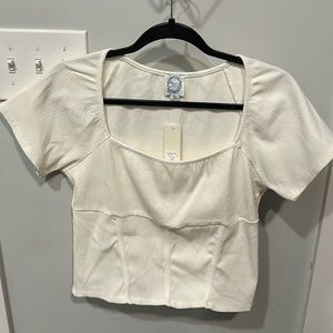 NWT Off white boned ribbed tshirt